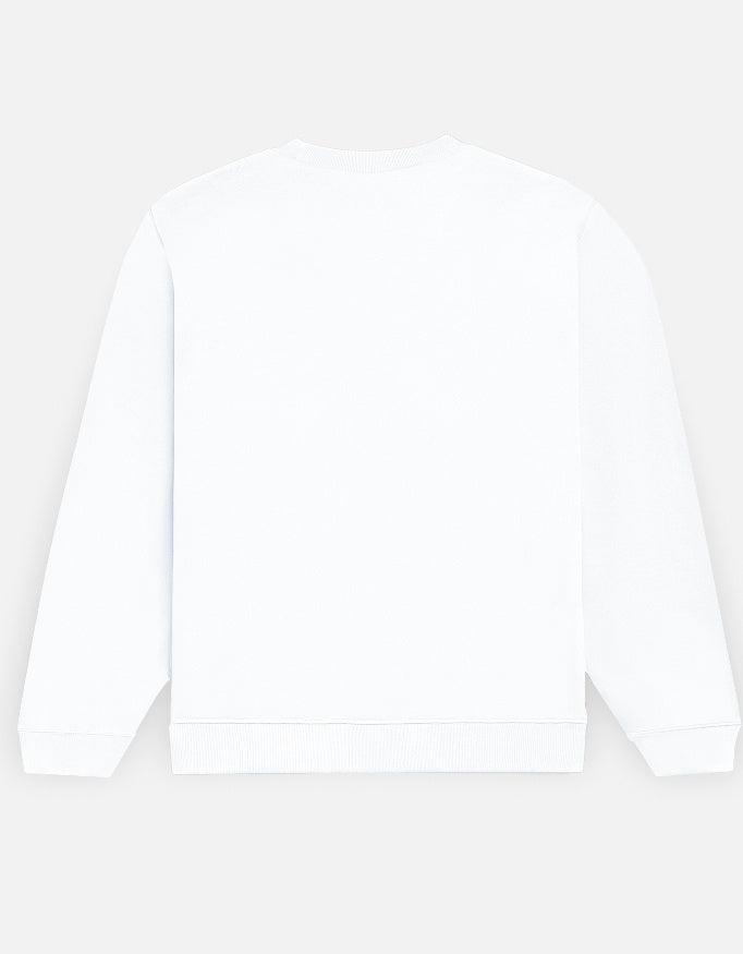 Silence Sweatshirt in White, plain back